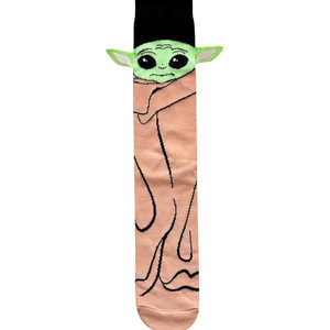 STAR WARS Baby Yoda with Embroidered Ears Adult Crew Socks