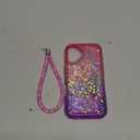 NGB Designed for iPhone 17 Case, Pink/Purple | Glitter Liquid Sparkle Cute Phone Cover for Women Girls Kids | with Tempered Glass Screen Protector & Ring Holder & Wrist Strap Lanyard