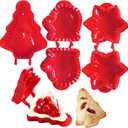 3PCS Dough Presser Pocket Pie Molds, Party Potluck Hand Pie Molds, Apple, Pumpkin And Acorn Shapes (Christmas Themed)