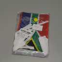 MacLand 30 PCS South Africa National Flag Set, 33 FT South African Decor Bunting, Rectangular Polyester Flags in Red, Green, Blue