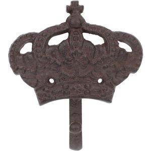 Cabilock Retro Style Iron Wall Hook Crown Shaped Decorative Coat Hook Multipurpose Household Organizer for Kitchen Bathroom Entryway