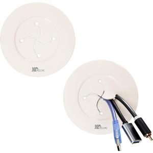 3in TV Cable Hider Wall Kit, YCLYC Large TV Cord Hider for Wall Mounted TV, TV Cord Covers for Wires on Wall Kit, Behind in Wall Cable Management Kit, Off White TV Wire Hider for Wall (2Pack)