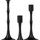 Matte Black Taper Candle Holder Set of 3 Black Candlestick Holders Modern Farmhouse Candle Stick Candle Holder for Candlesticks for Wedding Christmas Thanksgiving Party Dining Table Centerpiece Decor
