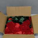 Aneco 6 Pack Christmas Door Ribbon and Bows, Large Christmas Velvet Cabinet Door Bows and Ribbons, Festive Velvet Bow with Hook-and-Loop Fastener for Cabinets Furniture Xmas Party Decor, Red and Green