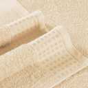 GLAMBURG 100% Cotton Ultra Soft 6 Pack Towel Set, Contains 2 Bath Towels 28x55 Inches, 2 Hand Towels 16x24 Inches & 2 Wash Coths 12x12 Inches, Compact Absorbent Lightweight & Quickdry - Ivory