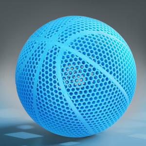 3D Printed Basketball-Airless Basketball,Ultra - Quiet & No Pump Needed,High Bounce,Official Size7,Indoor, Gym & Outdoor Use