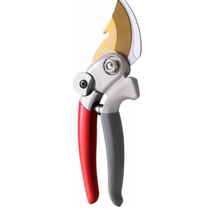 Gardening Shears Japanese Floral Branch Cutters Hand Held Pruners for Gardening Heavy Duty Pruning Shears for Garden Wood Grain (Red-grey)