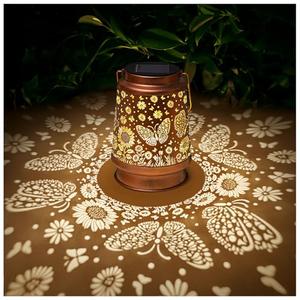 Butterfly Solar Lanterns Outdoor Waterproof Sunflower Garden Decor Birthday Gifts for Women Mom Grandma Hanging Solar Lights Metal Lantern Decoration Outside for Porch,Patio,Yard,Backyard