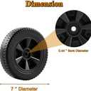 70-05-104 DGF493BNP Wheels Grill Replacement Parts for Dyna Glo Grill Wheel 7 Inch DGF510SBP DGH450CRP DGH474CRP DGF493PNP-D Dyna Glo DGB515SDP-D DGB495SDP-D DGB463CNP DGF510PBP-D Grill Parts