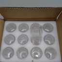 Clear Glass Taper Candle Holders Set of 12, Small Tapered Candlestick Holders in Bulk, Modern Short Candle Sticks for Dining Table Centerpiece Wedding Christmas Party & Holiday Decorations