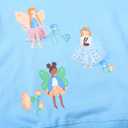 Toddler Girl Cotton Long Sleeve Sweatshirt Christmas Clothing 2-9Y (Blue)