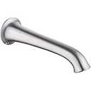 Enga Bright Gold Tub Spout, 8inch Extra Long Bathtub Faucet Wall Mount Brass Non Diverter Tub Filler, Silver