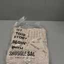 Snuggle Sac Cream Checkered Throw Blanket,Fluffy Faux Fur Reversible Soft Microfiber Warm Throw Blankets for Couch, Sofa,Travel,Cute Lightweight Striped Throws for Women, Heather Cream, 50x60 inches