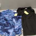 Ekouaer Tie Dye Pajamas Set Womens Loungewear Sleepwear 3 Piece PJ Sets (Medium)