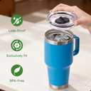 20 oz Stronghold Lid For YETI Rambler Travel Mug (with StrongHold Lid), Tumbler Screw On Top Lids Replacement Twist Lids 100% LeakProof(Only Fit YETI 20 oz Travel Mug Which Has The stronghold lid)