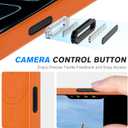 SHIELDON Genuine Leather Case for iPhone 17 6.3 Inch 2025 | Compatible with Magsafe, Updated Camera Button, Magnetic Wireless Charging, Anti-Scratch, Shockproof, Protective Phone Cover - Orange
