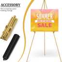 Display Artist Easel Stand - 63" Instant Tripod Collapsible Portable Floor Easel - Easy Folding Adjustable Art Poster Metal Stand for Display Show, Wedding, Painting - Gold