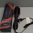 Hair Dryer Brush Blow Dryer Brush in One, Upgraded 4 in 1 Hair Dryer and Styler Volumizer with Negative Ion Anti-frizz Ceramic Titanium Barrel Hot Air Hair Straightener Brush (Black/Pink)