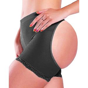 Women Butt Lifter Body Shaper Tummy Control Panties Enhancer Underwear Girdle Booty Lace Shapewear Boy Shorts Seamless (Medium, Black)