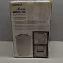 SAMEAT Heated Towel Warmers for Bathroom - Large Towel Warmer Bucket, Wood Handle, Auto Shut Off, Fits Up to Two 40"X70" Oversized Towels, White