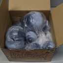 16 Pcs Blue Velvet Pumpkin Fall Decor Artificial Foam Pumpkins Navy Blue Fabric Faux Pumpkin Rustic Harvest Fake Pumpkins Home Decoration Autumn Door Wreath Table Centerpiece