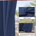 HolidayIdeas Grommet Outdoor Curtains for Patio Waterproof 8 Pcs All Weather Balcony Outside Curtains for Apartments, Gazebo, Pergolas, Porch, 54x84 Inch, Navy