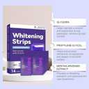 3 x Purple Teeth Whitening Strips,Gentle Daily Stain Reduction & Natural Shine, Portable for Home or On-The-Go Use, 14 Strips