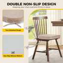 downluxe Indoor Chair Cushions for Dining Chairs, Kitchen Chair Pads with Ties and Non-Slip Backing, 16" x 16" x 2", Oatmeal Beige, 4 Pack