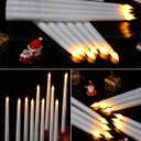 Retisee 30 Pcs 11 Inch Flameless Taper Candles LED Candles Bulk Battery Operated Taper Candle Flickering LED Candlesticks for Valentines Birthday Wedding Party Decor (Classic Style,White)