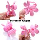 Hair Claw Clips 6PCS Flower Hair Clips  Big Cute Claw Clips For Women Thin Hair, Large Claw Clip for Thin Thick Curly Hair 90's Strong Hold 4.33 Inch Nonslip Matte Hair Clips 6 Colors