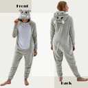 NEWCOSPLAY Unisex Adult Onesie Pajamas Animal One Piece Costume Cosplay Sleepwear (Large, Hippo)