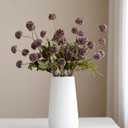 Artificial Flowers for Vases 20 Inch 10 Stems, Silk Dried Fake Mums Bouquet Indoor Faux Floral Arrangements for Decoration (Purple)