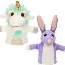 Bluey Unicorse & Bob Bilby Hand Puppet Plush 2-Pack 8-9 Soft Deluxe Fabric, Embroidered Details, Perfect for Toddler Hands, Imaginative Play, Official Bluey Toys