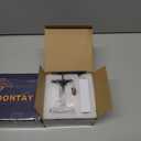 Dontay 2 Pack Pocket Door Privacy Lock, Flush Handles, 2-3/8" Backset, (Bed/Bath) Latch, Recessed Knob, Hardware for 1 3/8 to 2 3/16 Thickness Door (Including Edge Pull, Matte Black, Square)