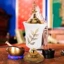 Garneck Electric Incense Burner - Middle Eastern Style Ceramic Censer for Home Decor Yoga Spa Aromatherapy