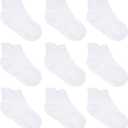 ZAPLES Baby Non Slip Grip Ankle Socks with Non Skid Soles for Infants Toddlers Kids Boys Girls, 12  Pack, 12-36 Months White