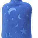 Hot Water Bottle with Soft Cover, 2L Hot Water Bag for Menstrual Cramps, Neck and Shoulder Pain Relief, Hot and Cold Therapies, Hand Feet Warmer, Blue