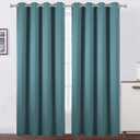 LEMOMO Sea Teal Thermal Blackout Curtains/52 x 84 Inch/Set of 2 Panels Room Darkening Curtains