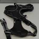 Eagloo Dog Harness for Large Dogs, No Pull Service Vest with Reflective Strips and Control Handle, Adjustable and Comfortable for Walking, No Choke Pet Harness with 2 Metal Rings, Black, L