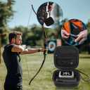 Carrying Case for Garmin Xero C1 Pro Chronograph Ballistic Range Shooting, Custom-Insert Storage Holder with Mesh Pocket for USB Cable, Charging Adapter (Black)