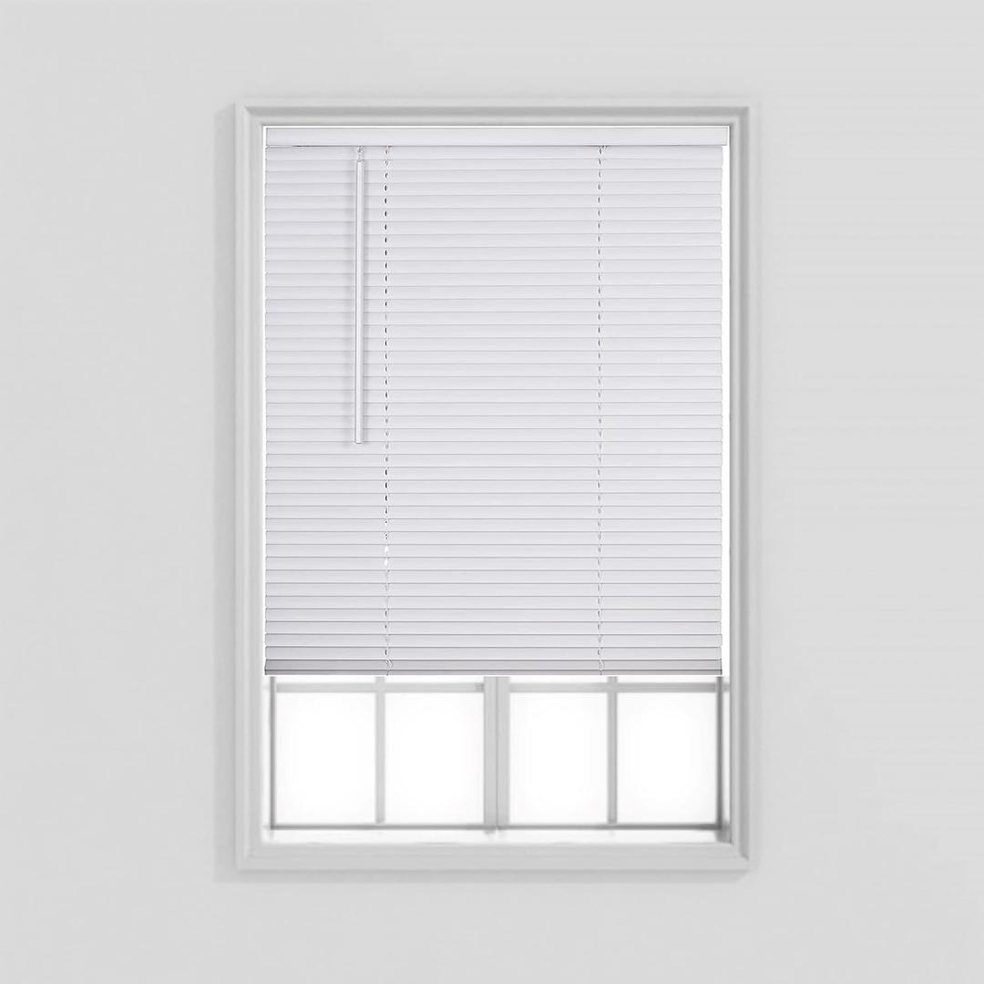 Comfy Hour Cordless Magnetic Blinds for Metal Doors and Windows, Door Shades -No Tools-No Drill, Aluminum, Light Filtering, Room Darkening, 35" W x 45" L, White