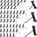 HUHOLE 60 Pack Gridwall Hooks 2 Inch, 4 Inch, 6 Inch, Black Metal Display Hangers for Wire Grid Panel Heavy Duty Retail Store Fixtures, Garage Organizer, Craft Fair & Jewelry Rack (20lbs Capacity)