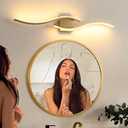 Vanity Light for Bathroom, 31.6 Inch Gold Bathroom Lights Fixture Over Mirror, LED Dimmable and 5CCT Adjustable Color Temperatures Modern Wall Sconces for Bathroom Bedroom Living Room