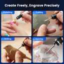 AlgoLaser Portable Engraving Pen – Precision Tool with Adjustable Power for Wood, Metal, Glass, Plastic, and Stone (Includes Multiple Engraving Bits)
