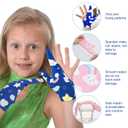 Janmercy 16 Pcs Thumb Sucking Stop for Kids Chewy Gloves Stop Breathable Thumb Guard for Nail Biting Gloves Cute Finger Sucking Stopper for Kids, 8 Style, 2 Finger(Size 3-6 Years)