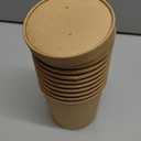 Paper Soup Bowls with Lids, Disposable Ice Cream Cups Kraft Paper Soup Bowls 26oz To Go Soup Containers with Lids for Hot Soups, Food Storage, Ice Creams(10 Sets, 26 oz)