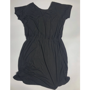 Calvin Klein Women Black Casual Dress L Short sleeve viscose vback