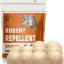 Rodent Repellent with Peppermint Oil, Mouse Repellent, Mice Repellent Balls for Indoor Outdoor, Rodents Repellent for House, Rat Deterrent Outdoor, Moth Balls for Outdoor Use - 10 Pack