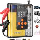 PW40 Jump Starter, Tire Inflator Portable Air Compressor, 4000A Peak 200PSI & 4X Faster, 32000mAh 12V Car Battery Jump Starter (9L Gas/8L Diesel), Portable Tire Inflator for Car(Yellow)