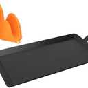 Universal Carbon Steel Griddle for Gas Grill, Griddle Pan for Stove Top, Versatile Stovetop Oven, Induction Cooktop, Flat Top Plate for Charbroil Etc. All Gas & Charcoal Grill 24" x 10"
